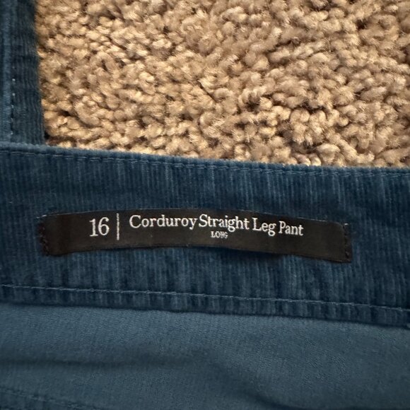 Talbots Corduroy Straight Leg Pants – Size 16 Long - Picture 3 of 4